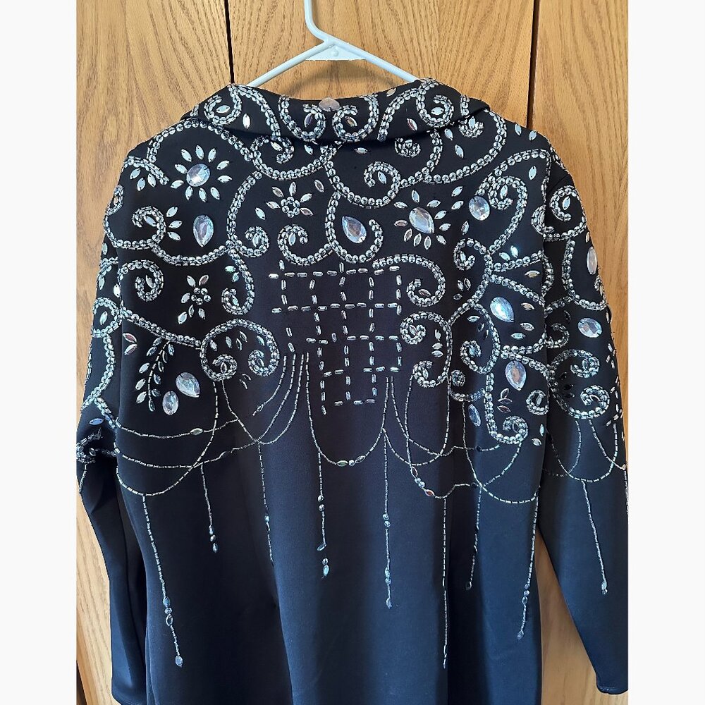 ASOS Curve Black Blazer/Mini Dress with beading &n sequines - Picture 3 of 7